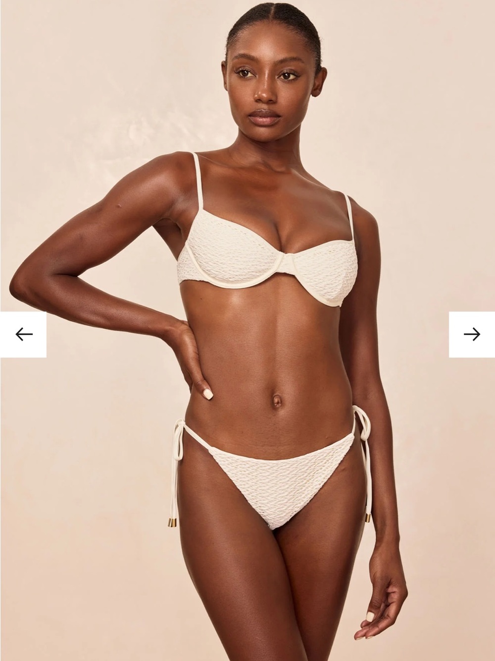 Monday Swimwear Capri Top - Ivory Crochet